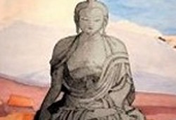 Buda (tríptico)<br>aguarela - 70 x 120 cm